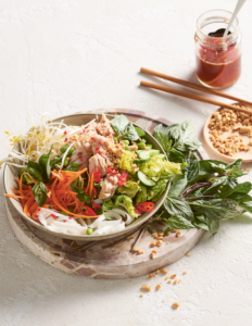 Sweet & spicy tuna salad with rice noodles