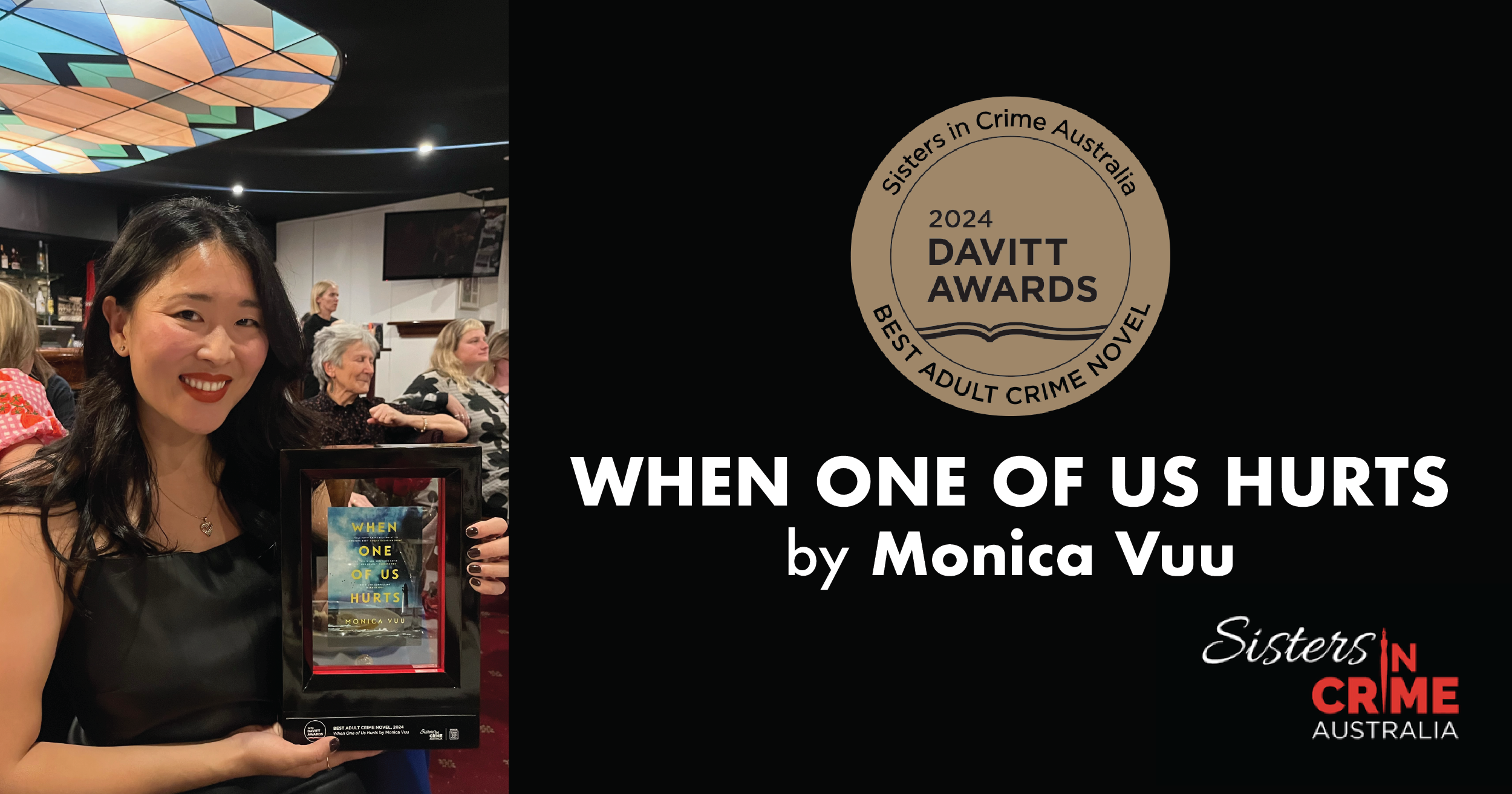 Banner for Monica Vuu Davitt award win